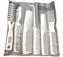 Comprar Set 5 Peines + Cepillo Para Peinar Pelo Peluqueria Eurostil