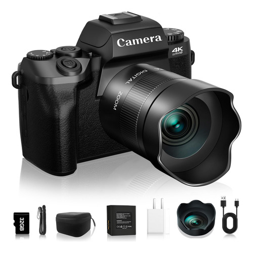 Cámara Digital Nikicam 4k 64mp Wifi Vlogging Con Pantalla Tá