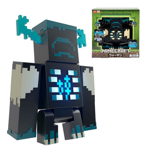 Figura Minecraft Warden Con Luz Y Sonido, Hasbro, 15cms