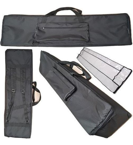 Capa Bag Piano Yamaha P125 Master Luxo Preto + Cobertura