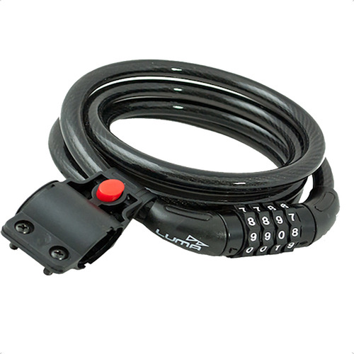 Candado Para Bicicleta De Cable 150cm 4 Digitos Con Soporte