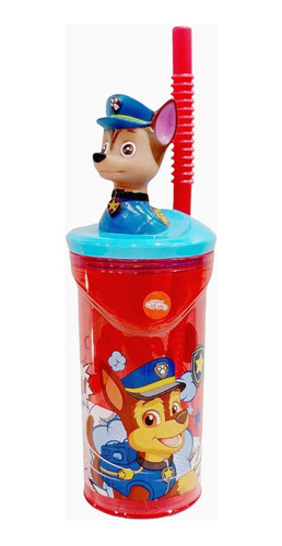 Vaso Paw Patrol Con Figura 3d En La Tapa Original 