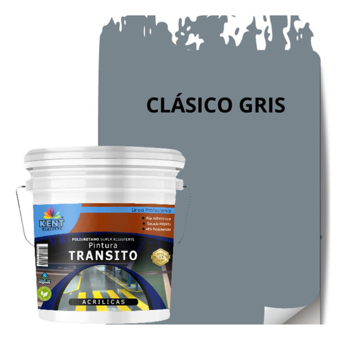 Pintura Transito Mate Gris Tineta 20lts