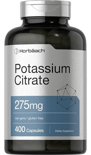 Suplemento De Citrato De Potasio 275 Mg  400 Cápsulas  Sin O