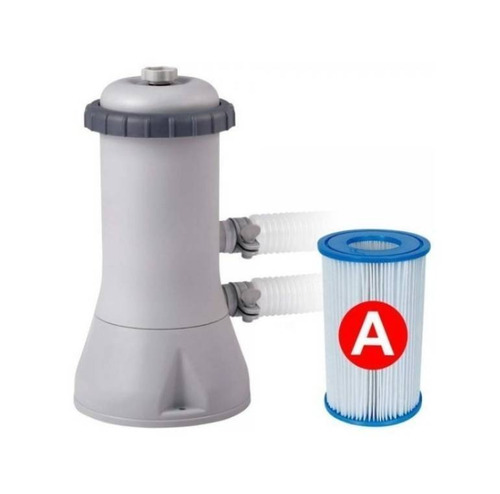 Piscina estructural redonda Intex 26716 con capacidad de 8592 litros de 366cm de diámetro x 99 de alto gris claro diseño mosaico