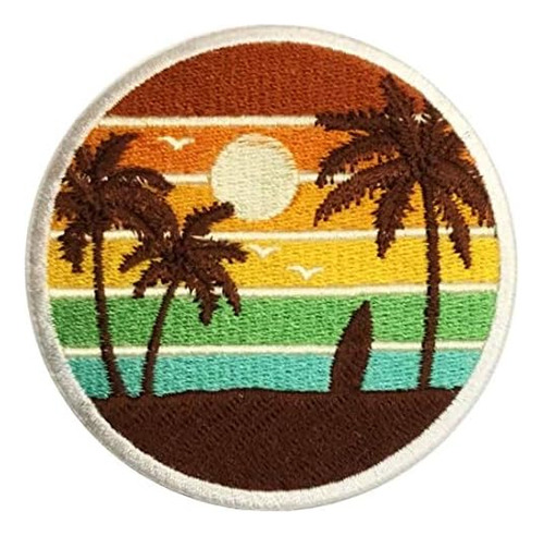 Surf &amp; Beach Sunset Outdoor Adventure Patch - Parch...