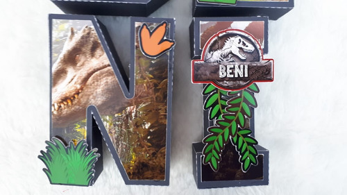 Letras 3d Dinosaurios Jurassic World Decoracion Candybar X7