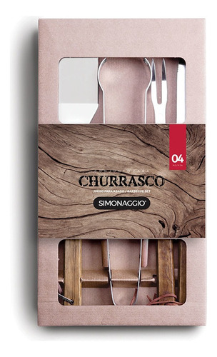 Conjunto Para Churrasco Barbecue - 4 Peças