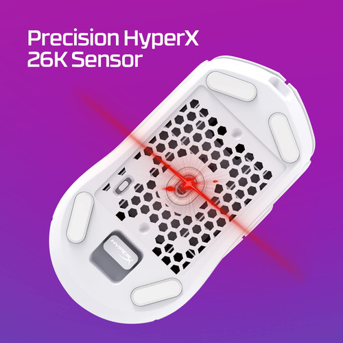 Mouse Sem Fio Para Jogos Hyperx Pulsefire Haste 2 61g Branco