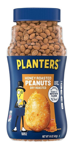 Planters Honey Roasted Peanuts Cacahuates 453 Gr