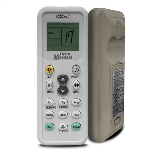 Control remoto universal compatible con aire acondicionado y baterías