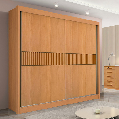 Guarda-roupa Casal 2 Portas 6 Gavetas 100% Mdf Hawai Ripado
