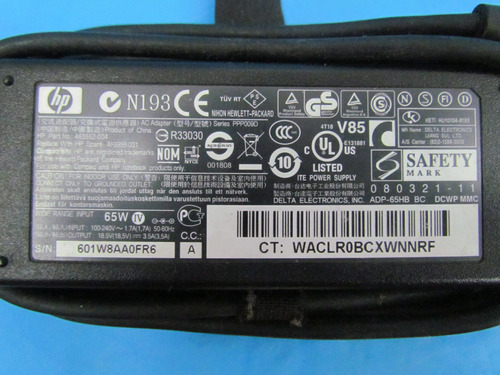 Fonte Carregador Hp N193 Original - Compativel Compaq E Hp Preto (Usado)