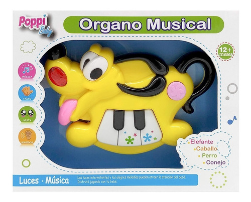 Juego Didactico Poppi Piano Perro Con Luz Primera Infancia