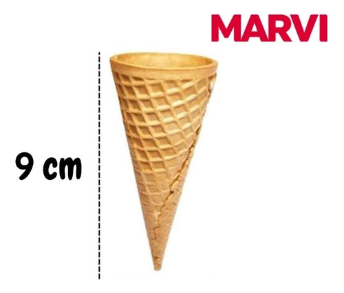 Mini Casquinha - Marvi 450g - 60 Mini Cones (tamanho: 9 Cm)