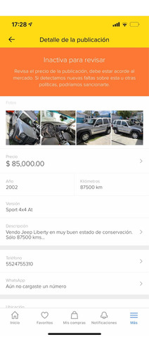 Jeep Liberty Sport 4x2 At 2002