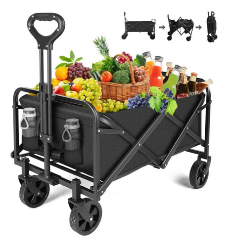 Carrito Vagón Plegable Portátil Multiusos Resistente Cámping