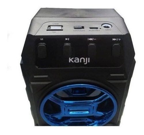 Imagen 2 de 2 de Parlante Portátil Kanji Kj-bora Bluetooth Luces Led Radio