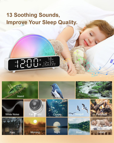 Reloj Despertador Con Simulación De Amanecer Y Luz Nocturna