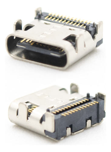 4 Conectores Usb Tipo C Chasis  24 Pines Pc Board Smd