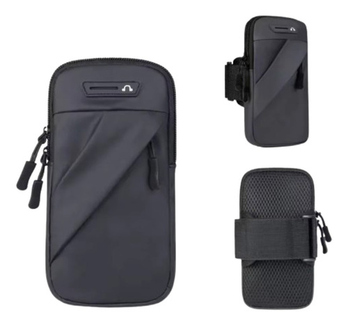Bolsa Deportiva De Teléfono Celular Para Brazo + Regalo Gris Lisa