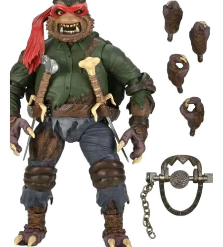 Figura Rafael Tortugas Ninja Hombre Lobo Original Neca