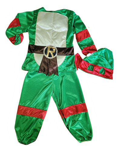 Disfraz Genérico De Tortugas Ninja Verde Todos Los Talles Para Niños
