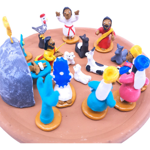 Estátua Presépio Miniaturas Escultura Em Cerâmica De Caruaru