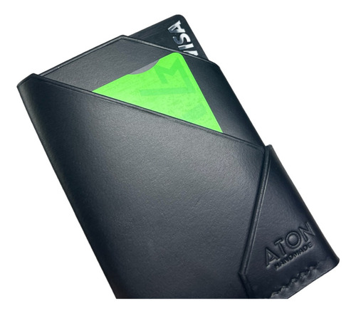 Imagen 1 de 4 de Cartera Minimalista De Piel Para Hombre