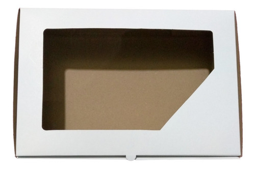Caja Para Donas Don1 Ventana X 10u Packaging Blanco Madera