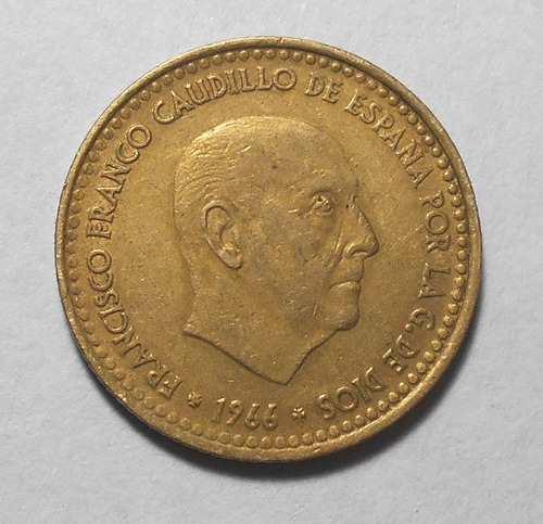 España 1 Peseta 1966 Estrella 69 - Francisco Franco