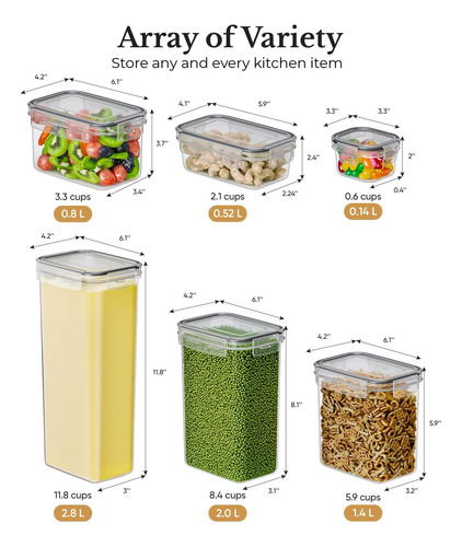 Juego De Recipientes Hermeticos Para Almacenar Alimentos ...