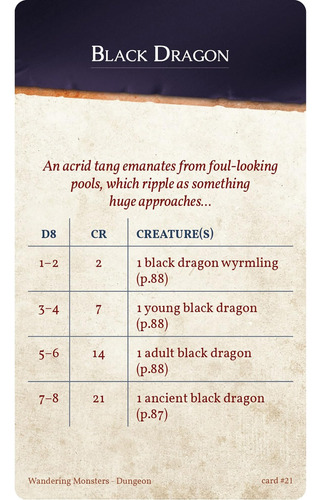 Juego De Cartas Nord Games Wandering Monsters 5e Rpg Con 300