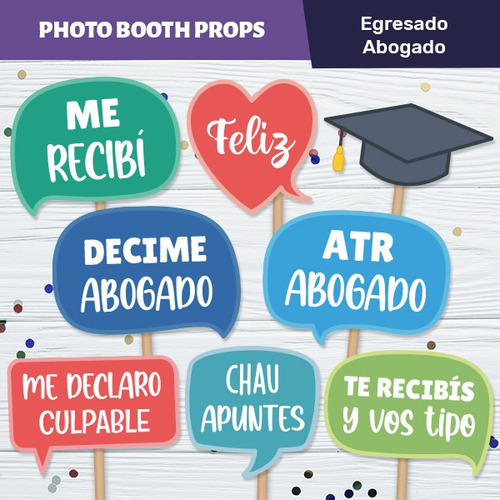 Props Egresado Abogado Carteles Imprimibles - Colores