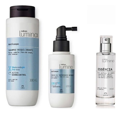 Kit Lumina Tônico ,shampoo ,perfume Cabello Lumina Natura