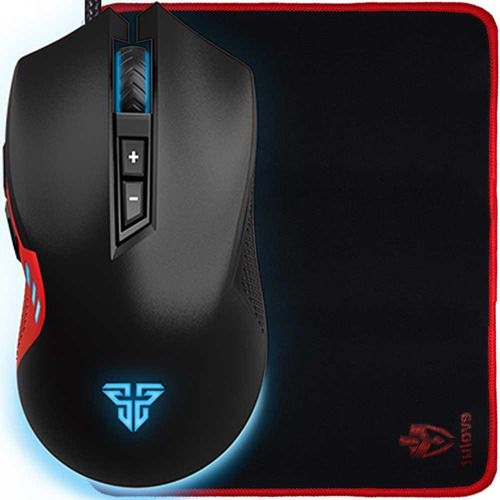 Mouse Gamer Jogo Macro Rgb Phantom +  Mouse Pad Gamer