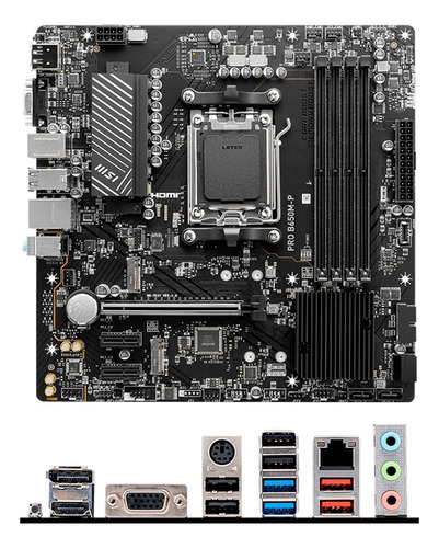 Placa Madre Msi Pro B650m-p, Chipset B650 Am5 Ddr5 Amd
