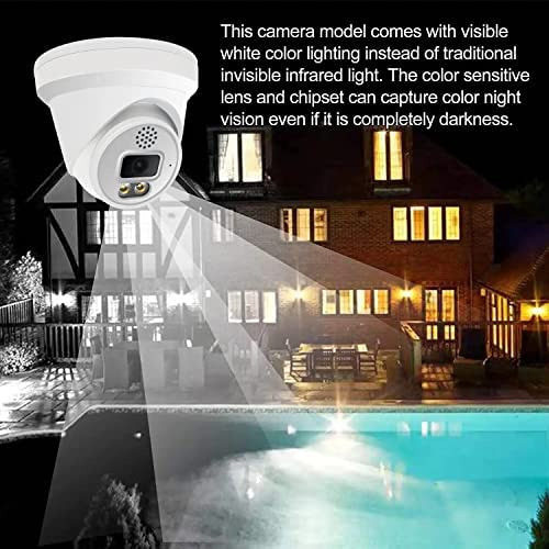 Câmera Ip Colorvu Turret Dome De Visão Colorida De 5 Mp Com