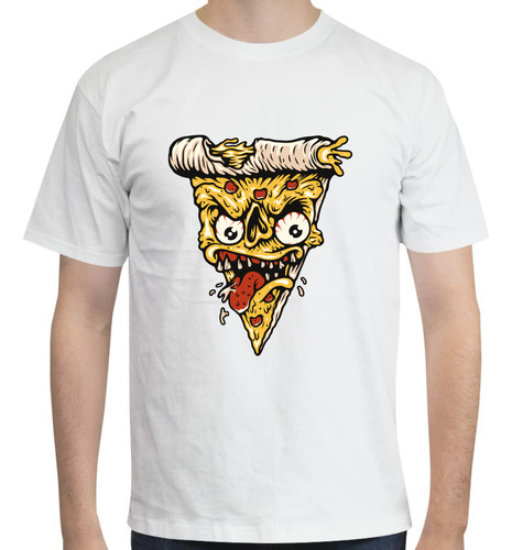 Playera Unisex Monstruo Pizza Hambrienta Comida.