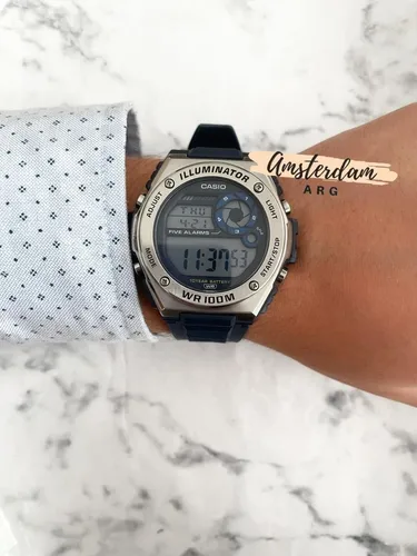 Reloj Casio Hombre Mod Mwd 100h Sumergible .amsterdamarg. Env o