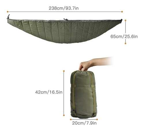 Hamaca Underquilt Hamaca De Viaje Para Acampada Para Patio T