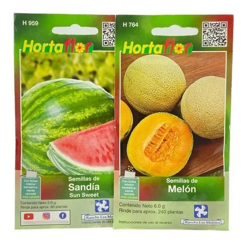 Mezcla De Semillas Hortaflor Melón Y Sandía 2 Piezas
