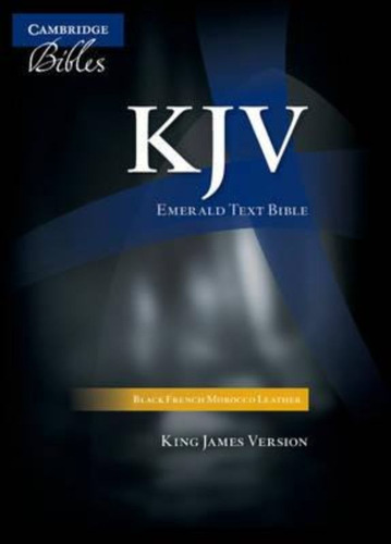 Kjv Emerald Text Bible, Black French Morocco Leather, Kj533: