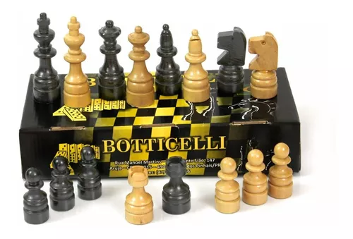 PEÇAS DE MADEIRA PARA TABULEIRO CASA 3X3. - XADREZ BOTTICIELLI / CHESS KING