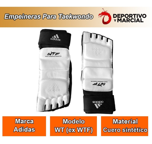 cuenco Publicación molino Empeineras Para Taekwondo Wtf adidas Oficial World Pie Tkd | Envío gratis