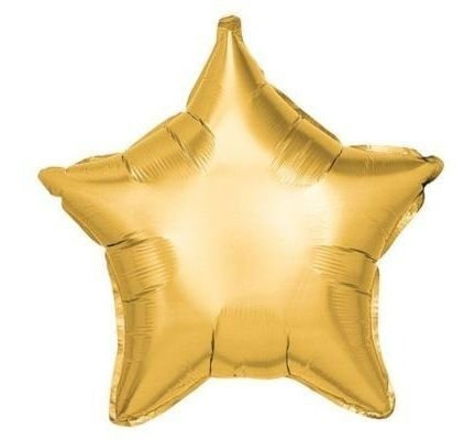 Balão Metalizado Estrela Dourado 45 Cm - 1 Unidade