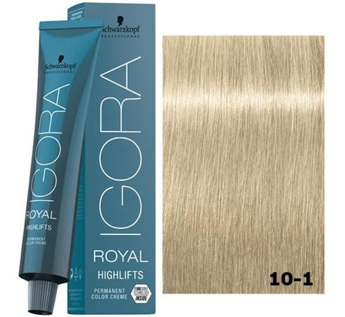 Tinte Igora Royal 10-1 Rubio Platino Ceniza 