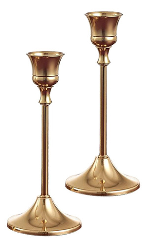 2x Gold Candle Holder Wedding Candle Holder