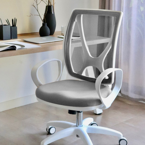 Imagen 4 de 9 de Silla Alma Blanca Oficina Ejecutiva Sillon Mesh Full Baires4