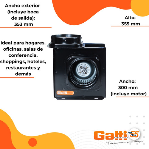 Ventilador Centrífugo Industrial Extractor/soplador 20 Cm Gv